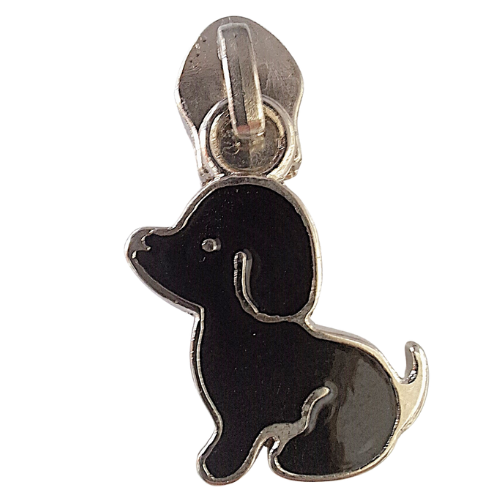 Cursor Resinado para Zíper Nº5 Cachorro Preto