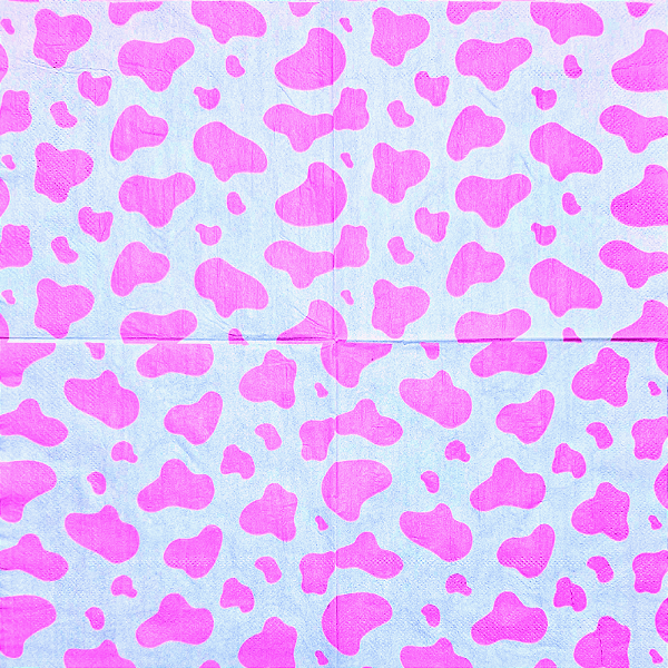 Guardanapo para Decoupage 33x33 Vaca Rosa