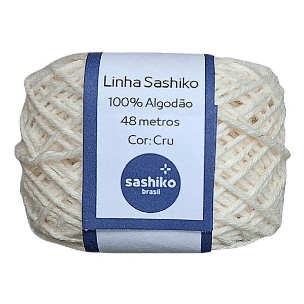 Linha para Bordado Sashiko 48m 100% Algodão Cru