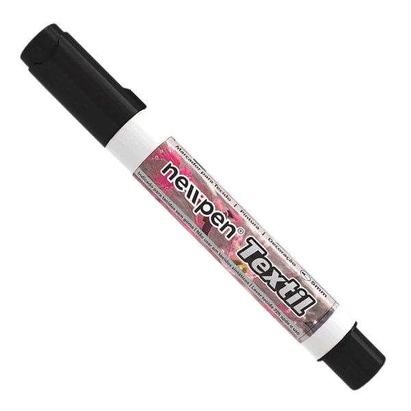 Caneta Marcador Permanente para Tecido 5.0 Preto Newpen