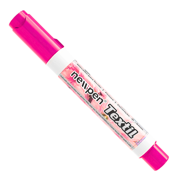 Caneta Marcador Permanente para Tecido 5.0 Rosa Newpen