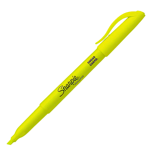 Caneta Marca Texto Pocket Pouch Amarelo Sharpie