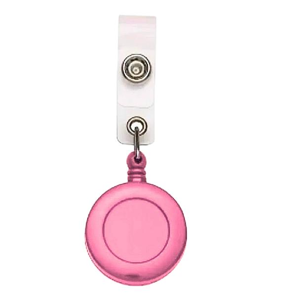 Presilha para Crachá Retrátil Roller Clip Rosa