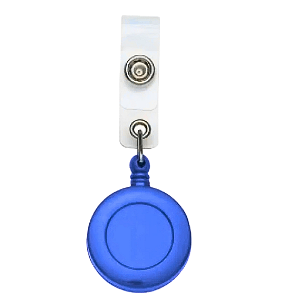 Presilha para Crachá Retrátil Roller Clip Azul Escuro