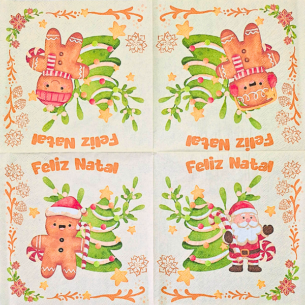 Guardanapo para Decoupage 33x33 Tema Natal Modelo 17