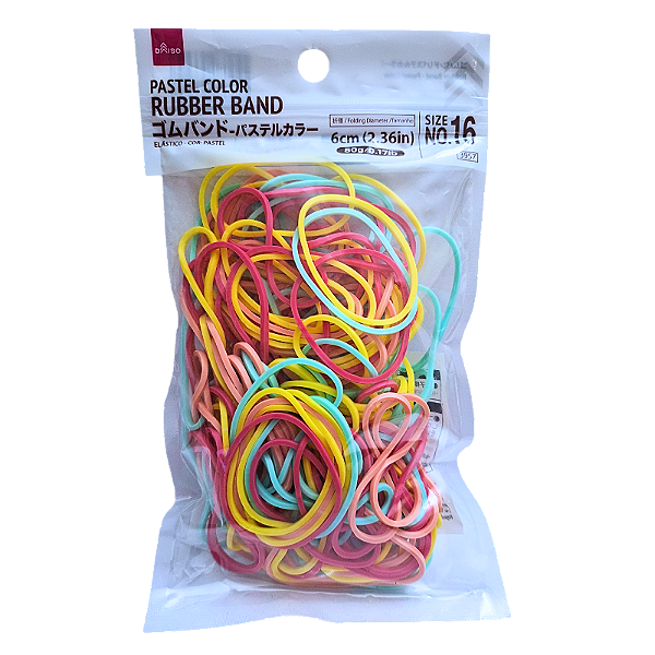Elástico Colorido Tom Pastel 6cm 80g Daiso