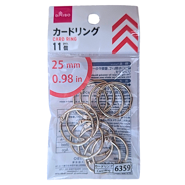 Argola Organizadora 25mm Prata 11 Unidades Daiso