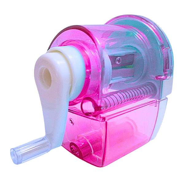 Apontador De Lápis De Mesa Com Manivela Rosa