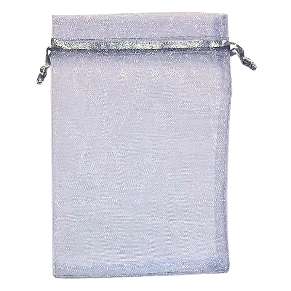 Saco Organza 10x15 Cor Prata 10 Unidades