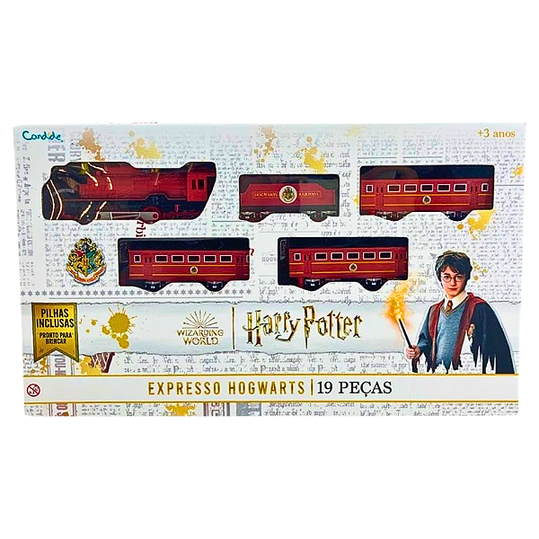 Trem Harry Potter Expresso Hogwarts com 19 Peças