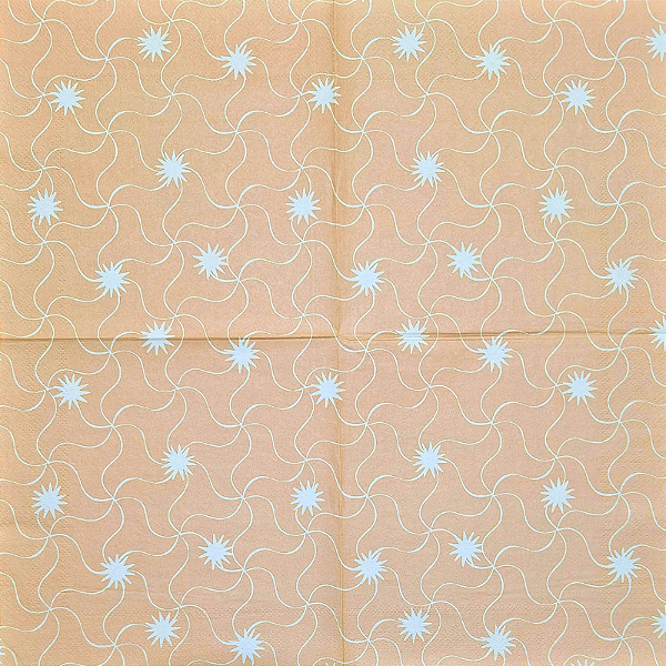Guardanapo para Decoupage 33x33 Linhas Onduladas com Estrelas