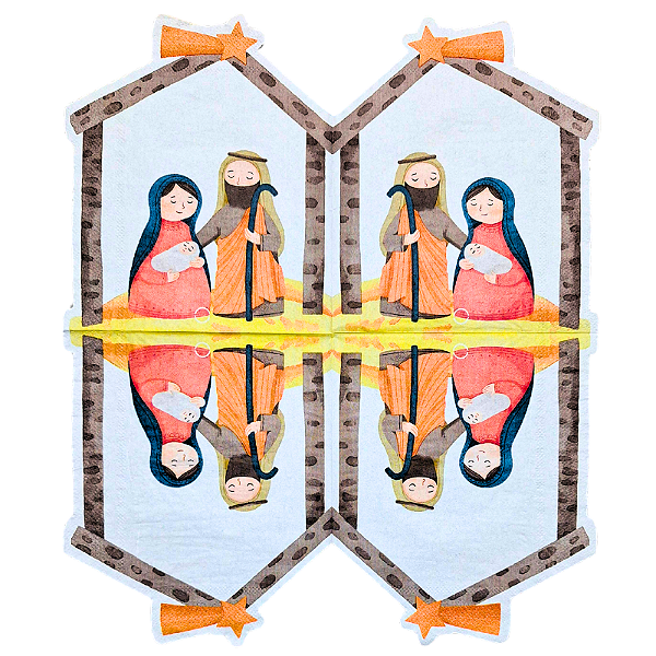 Guardanapo para Decoupage 40x33 Tema Presépio