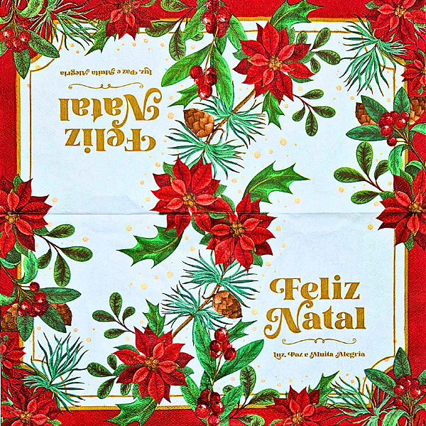 Guardanapo para Decoupage 33x33 Tema Natal Modelo 26
