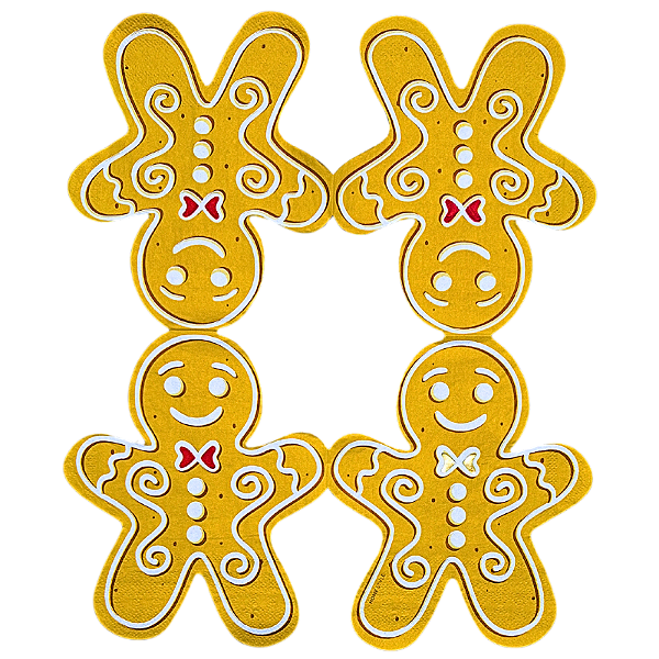 Guardanapo para Decoupage 33x27 Tema Biscoito de Gengibre