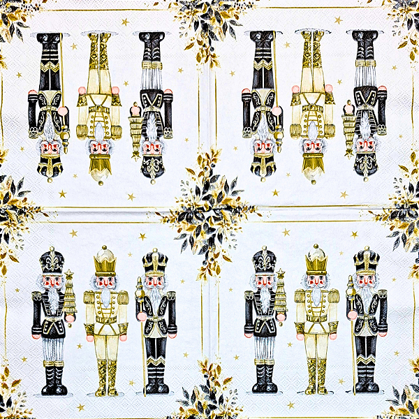 Guardanapo para Decoupage 33x33 Tema Quebra Nozes