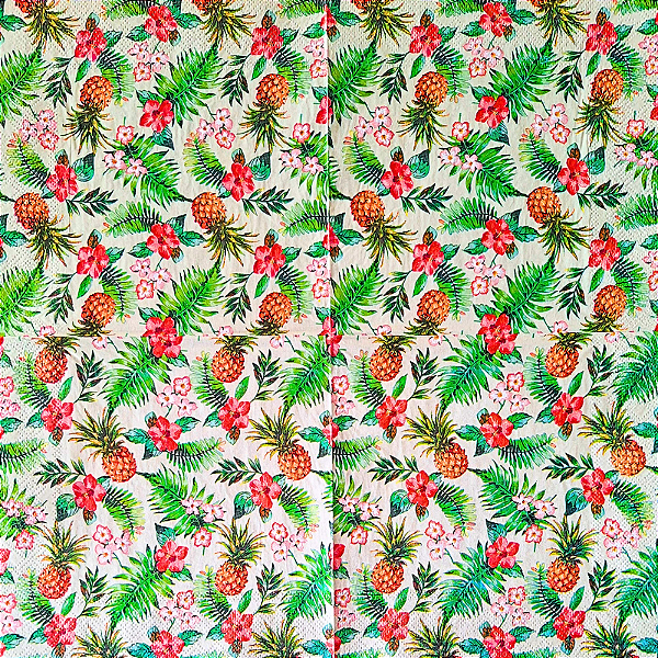 Guardanapo para Decoupage 33x33 Tema Abacaxi