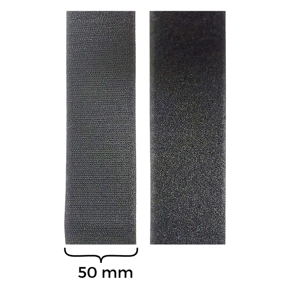 Velcro Fecho de Contato 50mm Preto 1 Metro