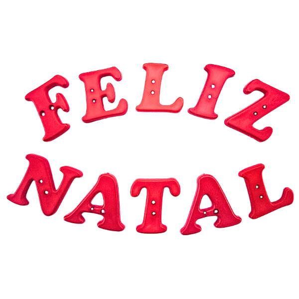 Kit de Botões 2 Furos Feliz Natal 10 Peças We Care About