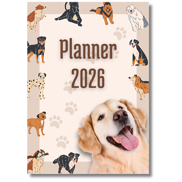 Planner Pessoal 2026 em PDF Tema Pet Cachorro