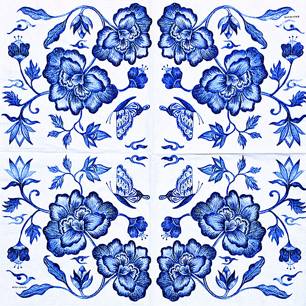 Guardanapo para Decoupage 33x33 Peônias da Princesa