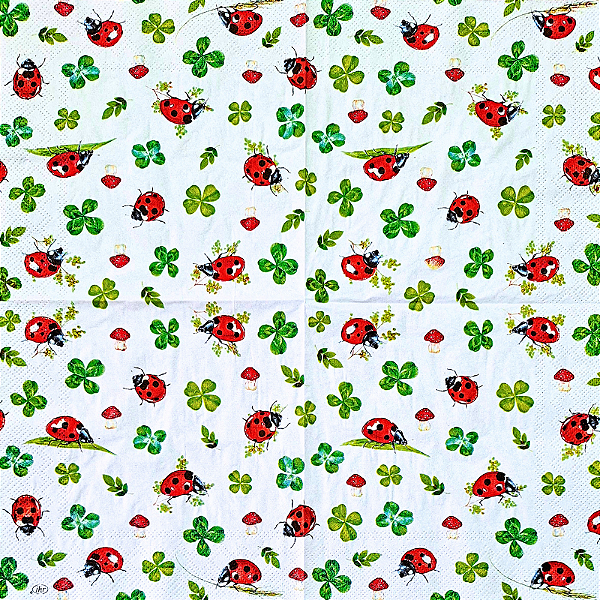 Guardanapo para Decoupage 33x33 Joaninhas