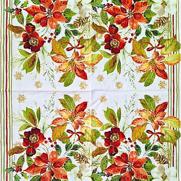 Guardanapo para Decoupage 33x33 Floral Natalino