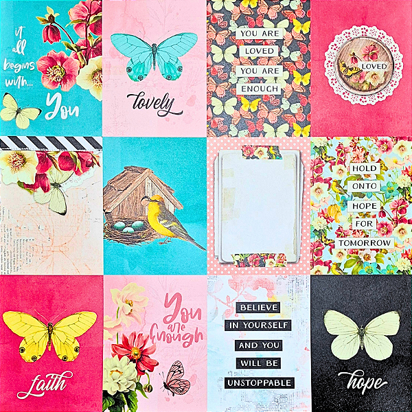 Papel para Scrapbook 30.5 x 31.5 Tema Vintage