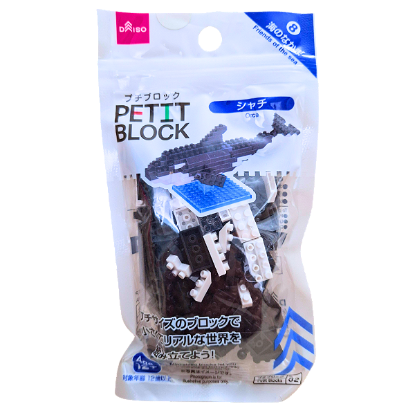 Mini Blocos de Montar Petit Block Baleia Orca