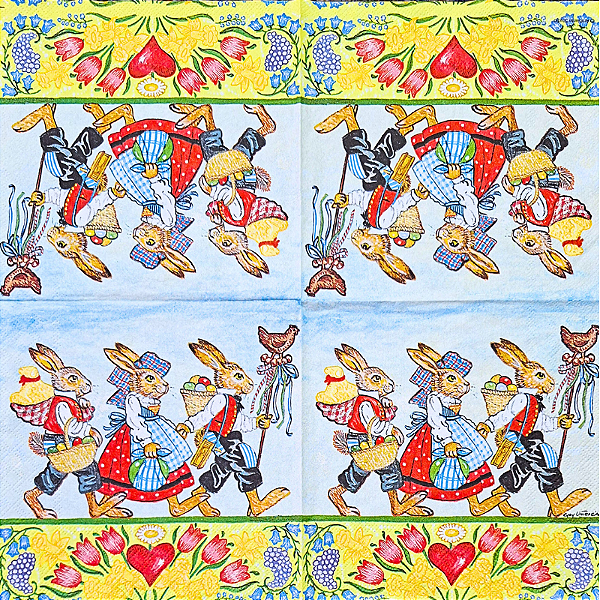 Guardanapo para Decoupage 33x33 Páscoa Vintage Modelo 1