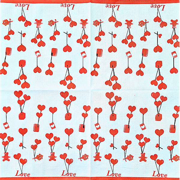 Guardanapo para Decoupage 33x33 Tema Amor