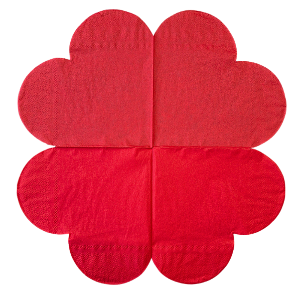 Guardanapo para Decoupage 33x33 Coração Vermelho