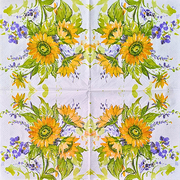 Guardanapo para Decoupage 33x33 Florada de Girassóis