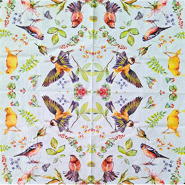 Guardanapo para Decoupage 33x33 Pássaros no Verão