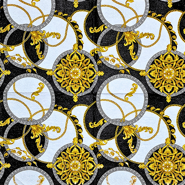 Guardanapo para Decoupage 33x33 Padrão Grego Estilo Versace