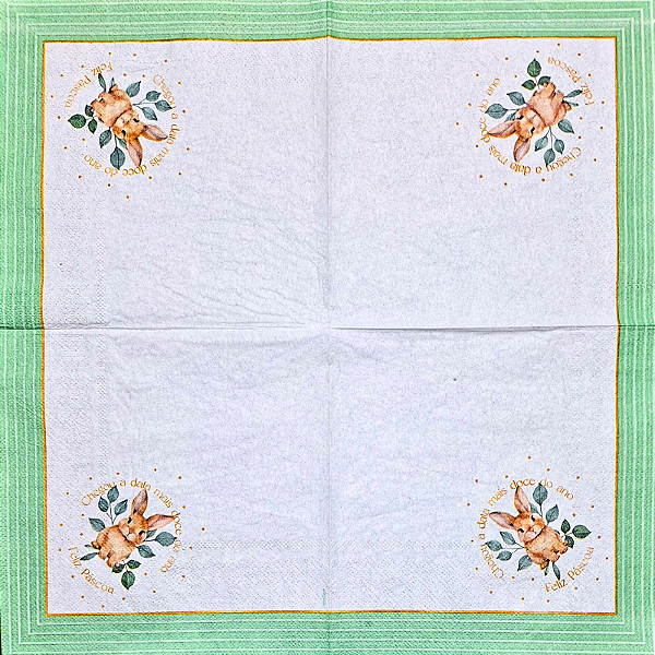 Guardanapo para Decoupage 33x33 Tema Feliz Páscoa Modelo 4