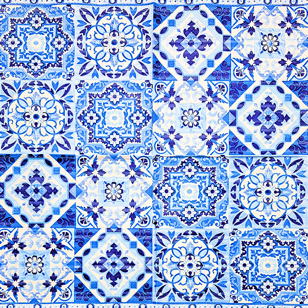 Guardanapo para Decoupage 33x33 Azulejos Clássicos