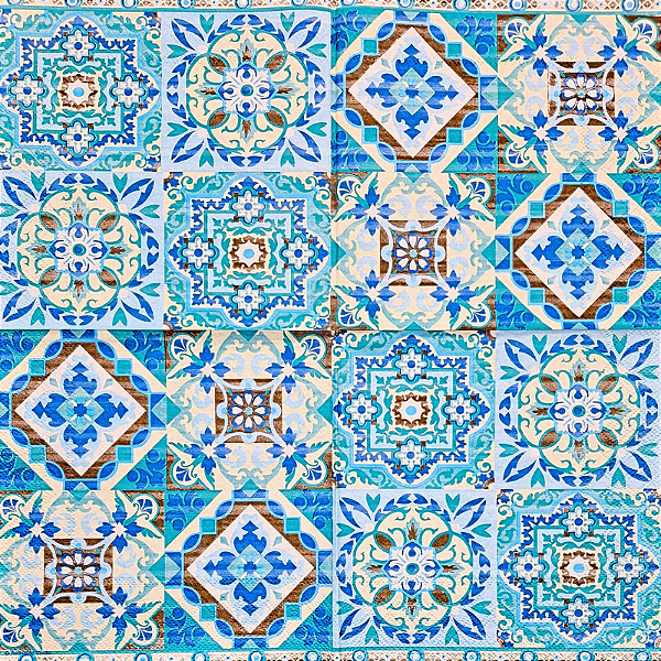 Guardanapo para Decoupage 33x33 Azulejos Clássicos