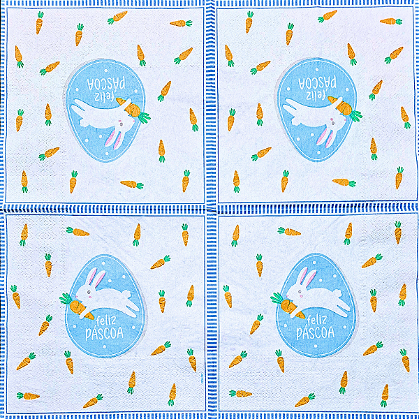 Guardanapo para Decoupage 33x33 Tema Feliz Páscoa Modelo 6