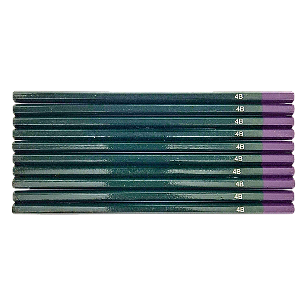 Lápis Técnico 4B para Desenho 10 Unidades Daiso