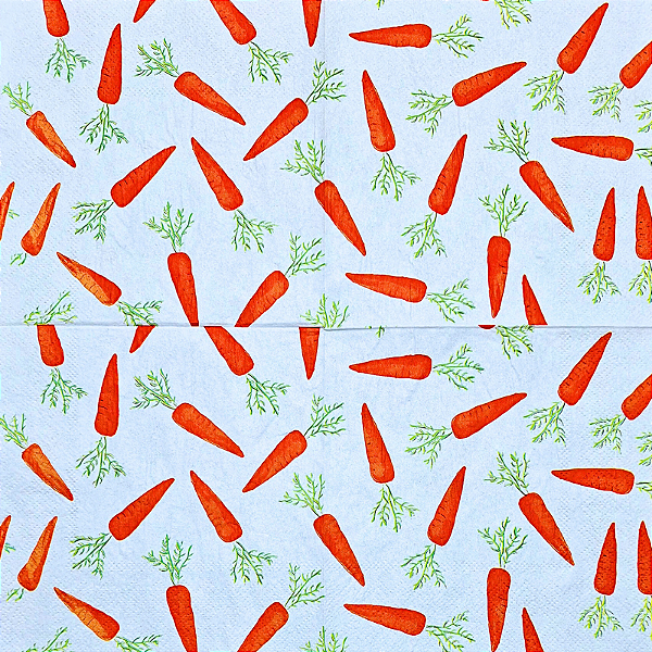 Guardanapo para Decoupage 33x33 Cenouras Modelo 2