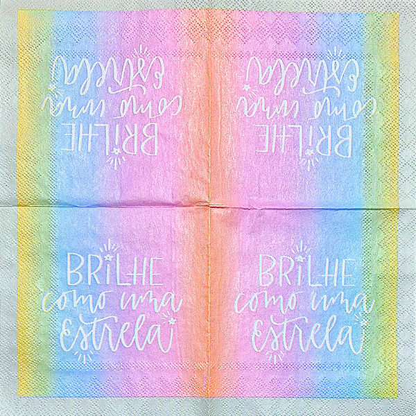 Guardanapo para Decoupage 24.5x24.5 Brilhe Como Uma Estrela