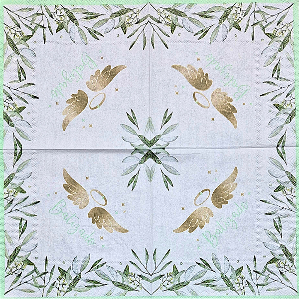 Guardanapo para Decoupage 24.5x24.5 Batizado