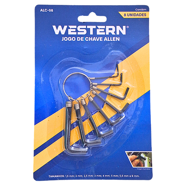 Jogo de Chave Allen com 8 Unidades ALC-08 Western