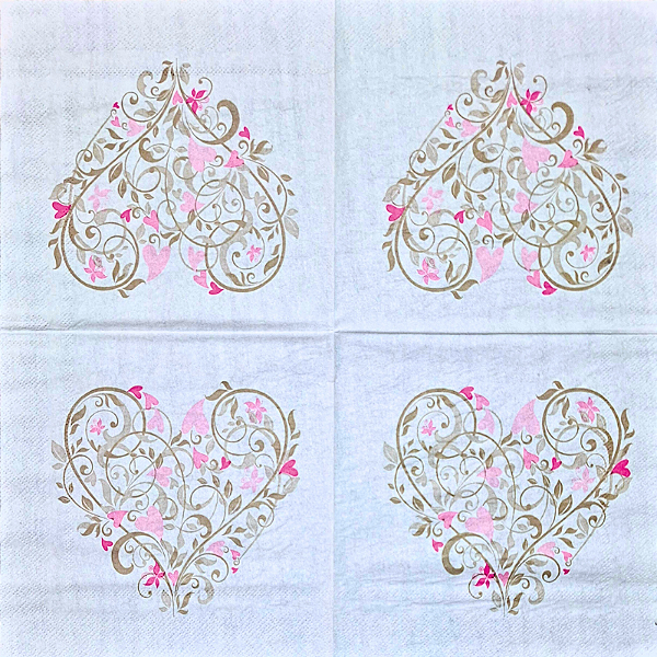 Guardanapo para Decoupage 33x33 Amor Infinito