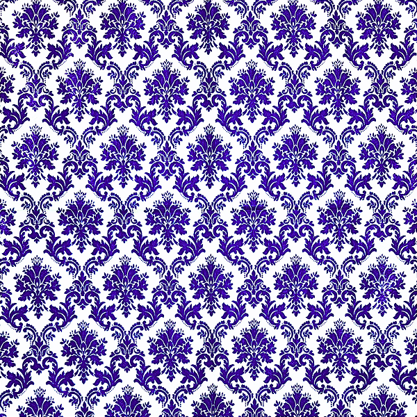 Guardanapo para Decoupage 33x33 Arabesco Clássico Azul e Branco