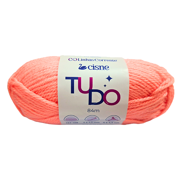 Novelo de Lã para Tricô Crochê 40g 84m Cisne Tudo Cor 219 Coats