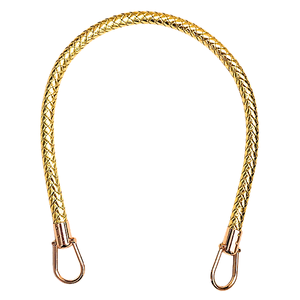 Alça para Bolsa Trançada em Sintético 60cm Dourada