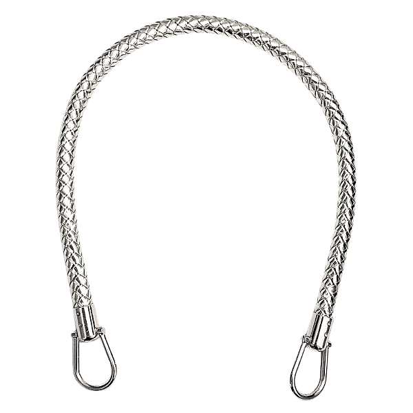 Alça para Bolsa Trançada em Sintético 60cm Prata