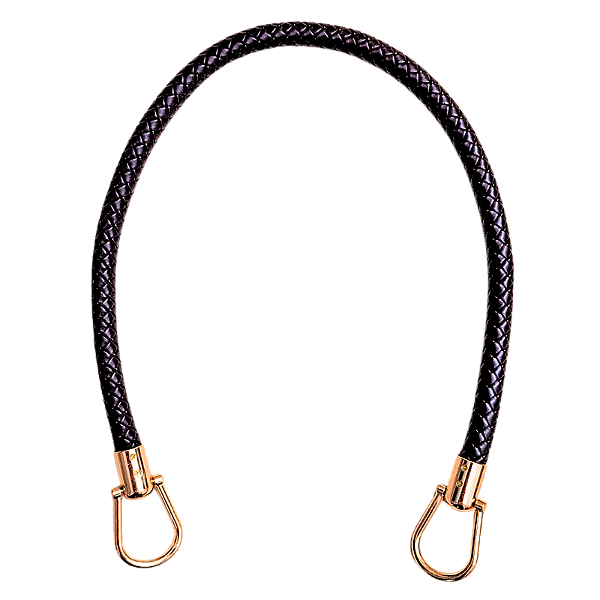 Alça para Bolsa Trançada em Sintético 60cm Preta