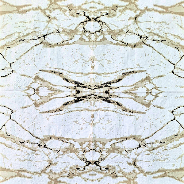 Guardanapo para Decoupage 33x33 Mármore Branco e Cinza